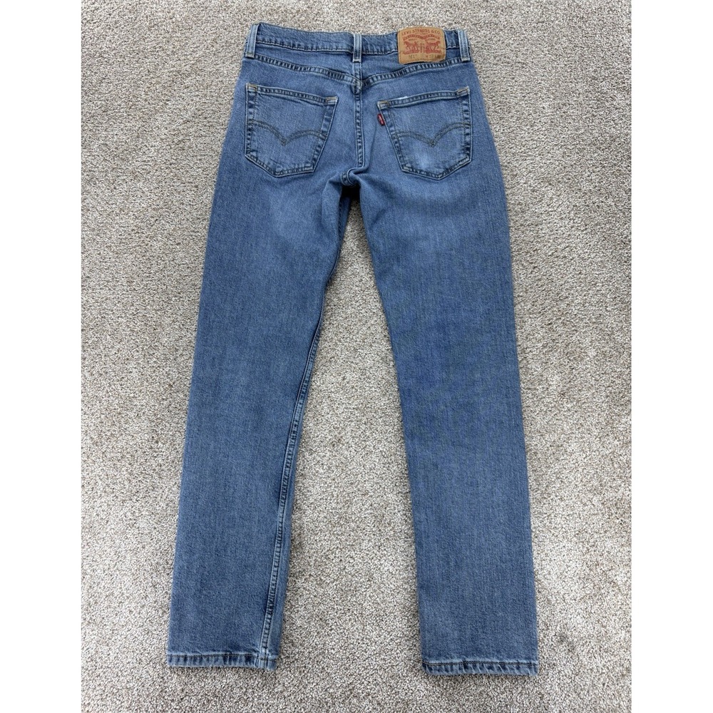 Levi's 511 Slim Jeans Mens Size 29x30 Stonewashed Blue Low Rise Stretch Denim - Picture 2 of 10